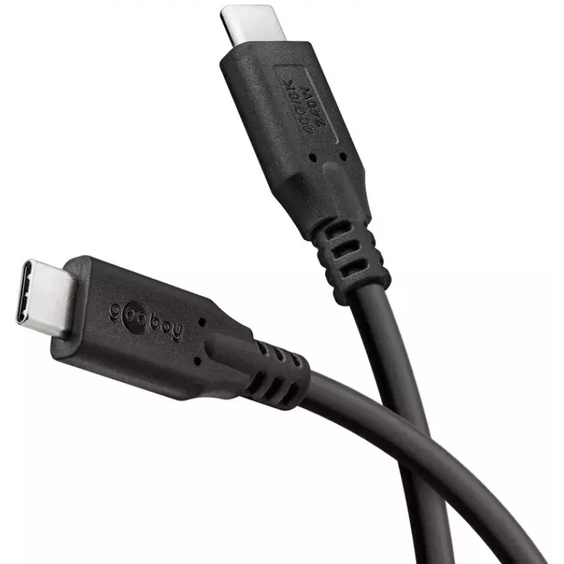 USB laidas Goobay 74184 USB4 Gen 2x2 1,5 m USB-C juodas
