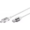 Goobay 74386 Laidinio tinklo adapteris USB 3.1 Type A – RJ45, 1,5 m, baltas