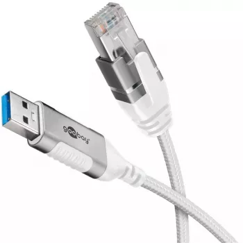 Goobay 74378 USB 3.0 Type A į RJ45 keitiklis 1,5 m baltas