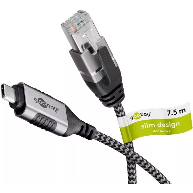Goobay 74406 Ilginimo laidas USB 3.1 Type A – RJ45 7,5 m