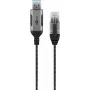 Goobay 74398 Laidinio tinklo adapteris USB 3.0 Type A – RJ45 7,5 m juoda sidabrinė