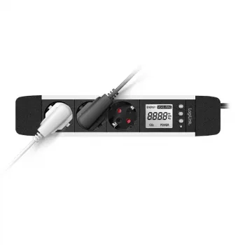 LOGILINK Power Extension 2Direct LPS285 1,4 m 3 AC lizdai vidaus naudojimui juoda sidabrinė