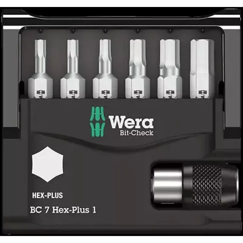 Wera 05056168001 šešiabriaunių antgalių rinkinys 6 vnt., Hex metriniai 2–6 mm