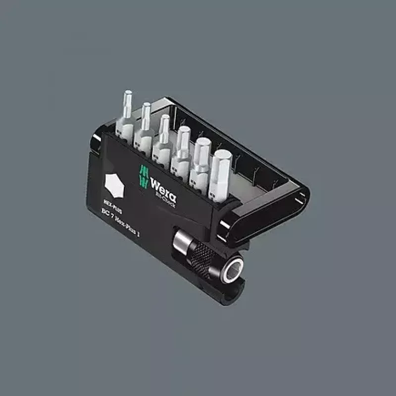 Wera 05056168001 šešiabriaunių antgalių rinkinys 6 vnt., Hex metriniai 2–6 mm