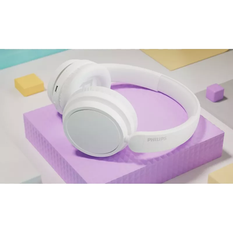 Philips 5000 serijos TAH5209WT/00 belaidės ausinės su mikrofonu, ant ausies, baltos