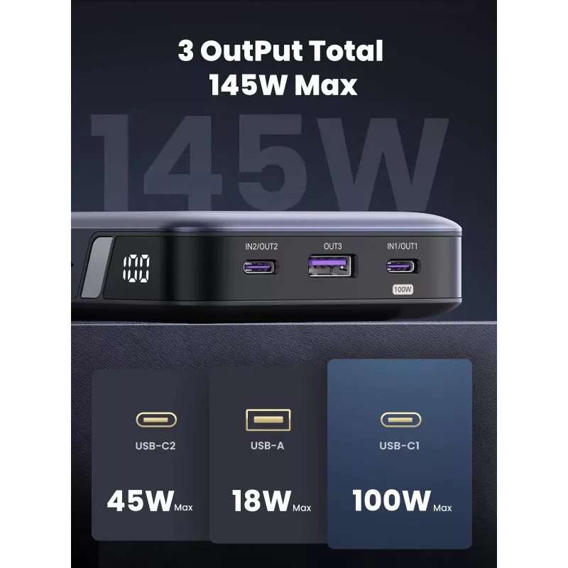 Nešiojamas maitinimo bankas Ugreen 90597A 25000 mAh