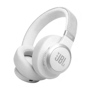 JBL Live 770NC ausinės belaidės ant ausų, triukšmo slopinimas, baltos