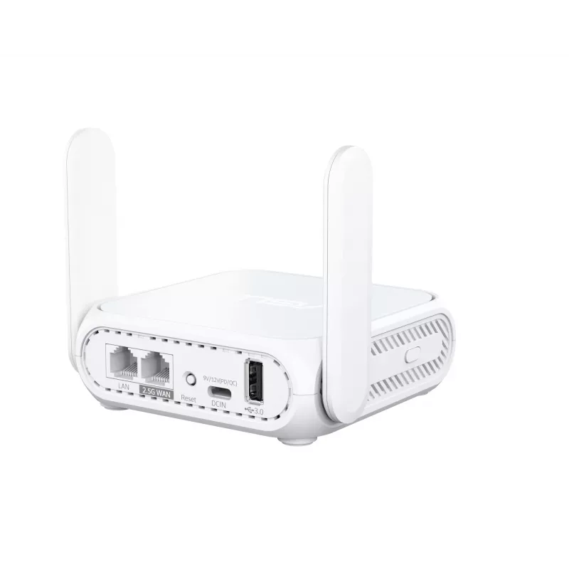 ASUS RT-BE58 Go belaidis maršrutizatorius 2.5 Gigabit Ethernet dviejų juostų (2.4 GHz / 5 GHz) baltas