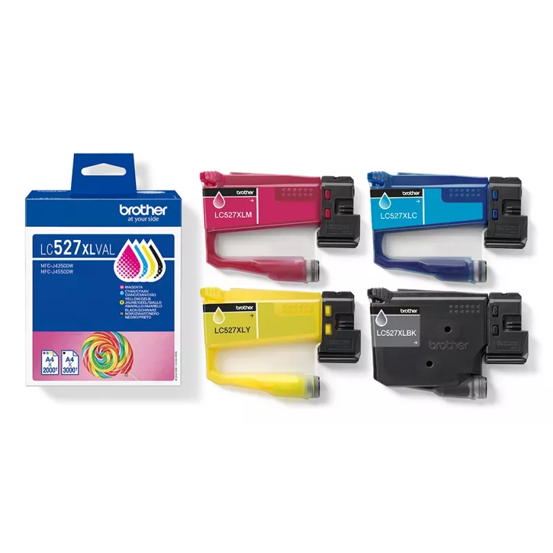 Brother LC-527XLVAL Multipack spalvotos kasetės, skirtos MFCJ4350DW/4550DW