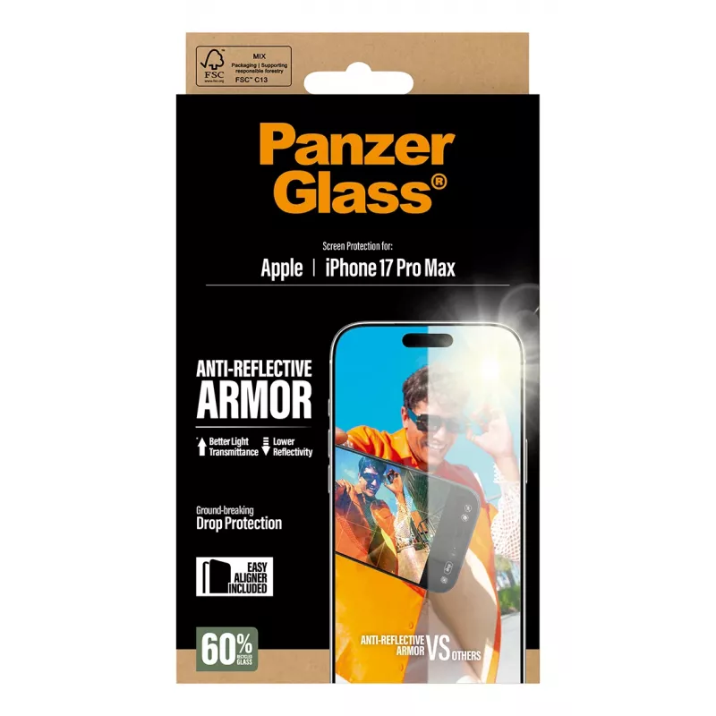 PanzerGlass Anti-Reflective Armor Screen Protector iPhone 17 Pro Max Apsauginis Stiklas