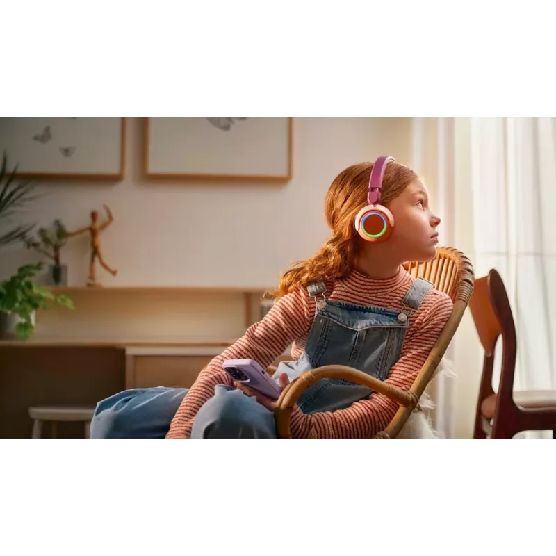 Ausinės Philips TAK4200MP/00 belaidės Bluetooth 20-20000 Hz oranžinė violetinė rožinė