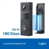 TP-Link Tapo D205 vaizdo domofono sistema 3 MP Juoda