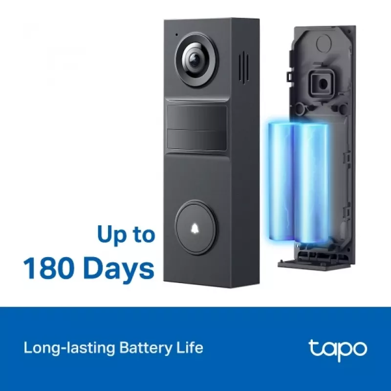 TP-Link Tapo D205 vaizdo domofono sistema 3 MP Juoda