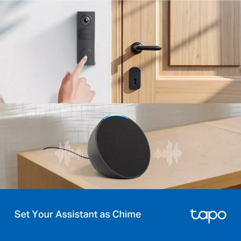 TP-Link Tapo D205 vaizdo domofono sistema 3 MP Juoda