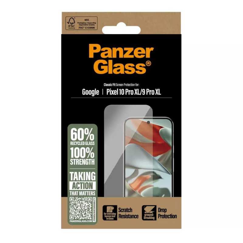 PanzerGlass apsauginis stikliukas ekranui ir nugarėlei, skirtas Google Pixel 10 Pro XL / 9 Pro XL, skaidrus, 1 vnt (PG92324)