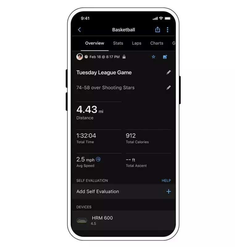 Širdies ritmo monitorius GARMIN HRM 600 krūtinės diržas Bluetooth/ANT+ juodas – reguliuojamas 72–106 mm, vandeniui atsparus