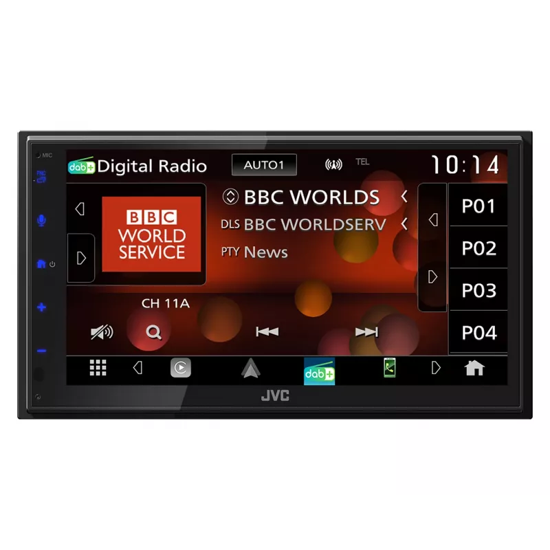 JVC KW-M695DBW automobilinis medijos imtuvas Juodas Wi-Fi 200 W Bluetooth