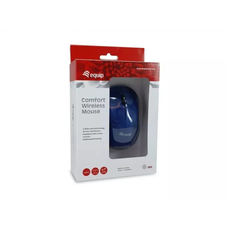 EQUIP Comfort Wireless Blue RF Wireless pelė