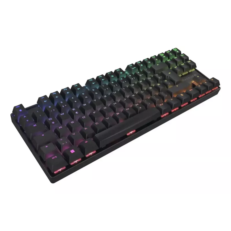 Mechaninė žaidimų klaviatūra CHERRY XTRFY Cherry MX 8.2 TKL Wireless — Tenkeyless, QWERTZ, USB + RF + Bluetooth, RGB, Juoda