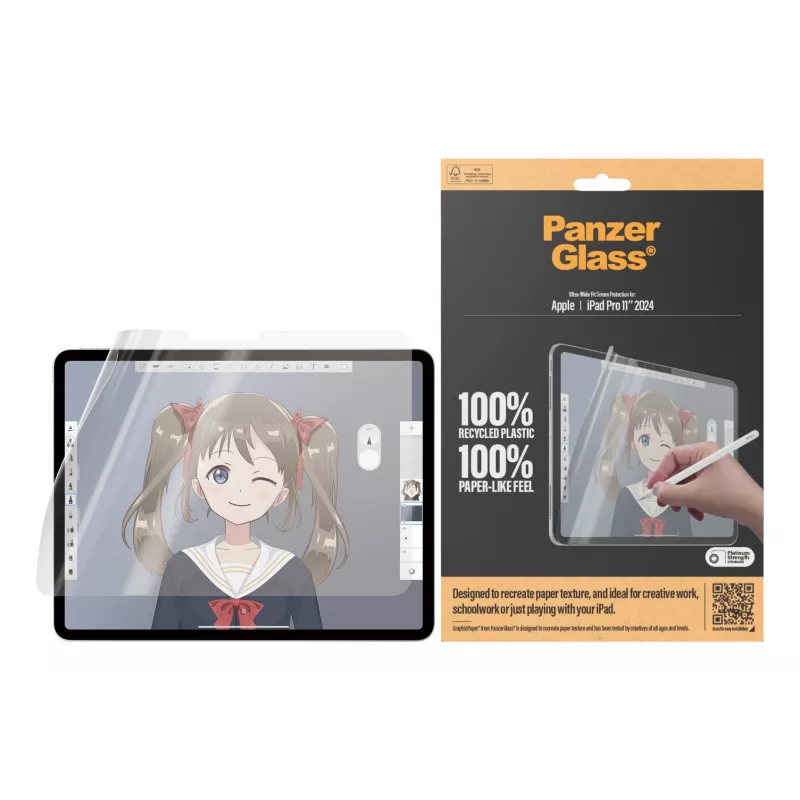 PanzerGlass GraphicPaper® ekrano apsauga iPad Pro 11 inch (2024-2025) | Ultra-Wide Fit