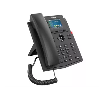 IP telefonas Fanvil X303-2 juodas 4 linijos LCD laidinis ragelis