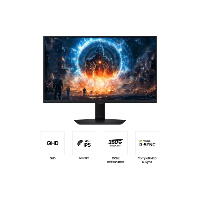 Samsung G60F monitorius 68,6 cm (27 col.) 2560 x 1440 pikselių Quad HD LCD juodas