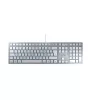 CHERRY KC 6000 Slim klaviatūra Universal USB AZERTY Belgijos sidabrinė, balta