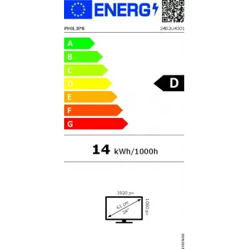 Philips 4000 serijos 24B2U4301/00 monitorius 60,5 cm (23,8 colio) 1920 x 1080 pikselių Full HD LCD pilkas