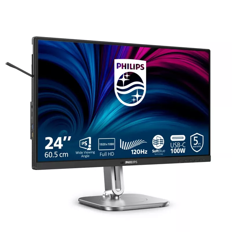 Philips 4000 serijos 24B2U4301/00 monitorius 60,5 cm (23,8 colio) 1920 x 1080 pikselių Full HD LCD pilkas