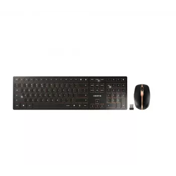 CHERRY DW 9000 SLIM belaidė klaviatūra su pele RF Wireless + Bluetooth QWERTY US anglų kalba juoda