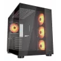 COUGAR FV150 ARGB — Midi Tower korpusas, juodas, ATX/MicroATX/Mini-ITX, 3x120mm priekyje + 1x120mm gale, 2x3.5 colio ir 2x2.5 colio vietos