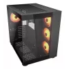 COUGAR FV150 ARGB — Midi Tower korpusas, juodas, ATX/MicroATX/Mini-ITX, 3x120mm priekyje + 1x120mm gale, 2x3.5 colio ir 2x2.5 colio vietos