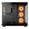 COUGAR FV150 ARGB — Midi Tower korpusas, juodas, ATX/MicroATX/Mini-ITX, 3x120mm priekyje + 1x120mm gale, 2x3.5 colio ir 2x2.5 colio vietos