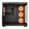 COUGAR FV150 ARGB — Midi Tower korpusas, juodas, ATX/MicroATX/Mini-ITX, 3x120mm priekyje + 1x120mm gale, 2x3.5 colio ir 2x2.5 colio vietos
