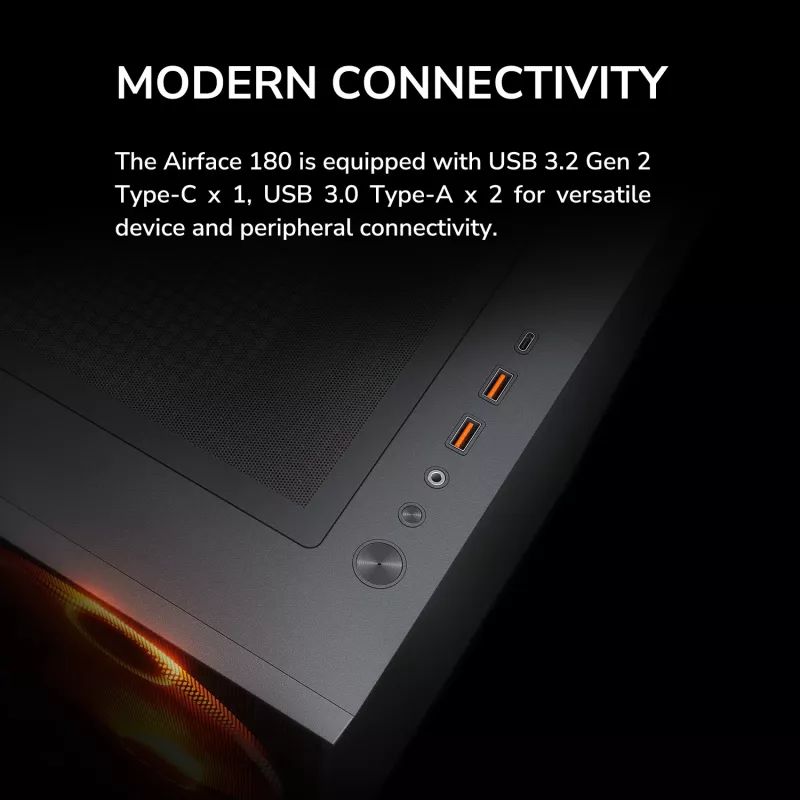COUGAR Midi Tower korpusas Airface 180 ARGB juodas