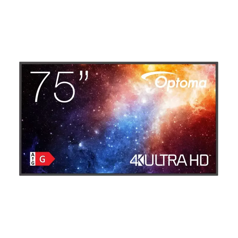 Skaitmeninės reklamos plokščiasis ekranas Optoma N3751K 75 colių LED 4K Ultra HD
