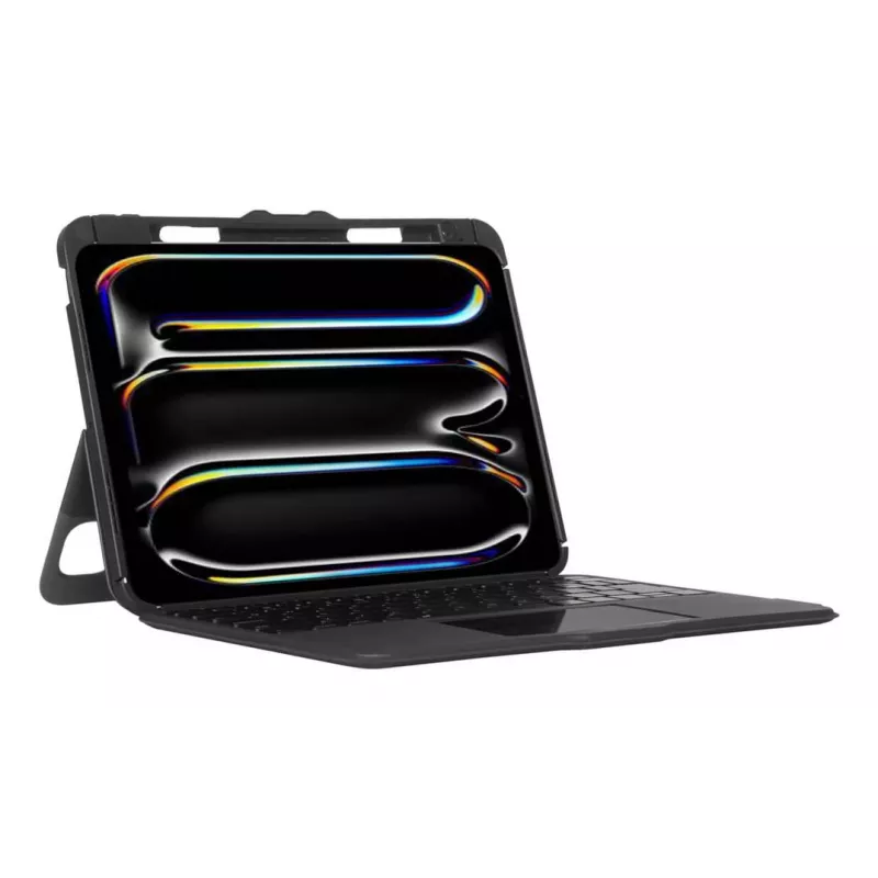 Targus VersaVu ispaniška Bluetooth klaviatūra su jutikliniu kilimėliu, juoda, iPad 13 colių