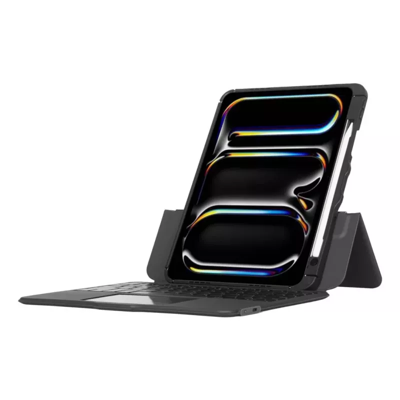 Targus VersaVu ispaniška Bluetooth klaviatūra su jutikliniu kilimėliu, juoda, iPad 13 colių