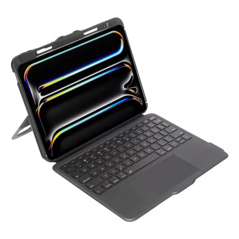 Targus VersaVu ispaniška Bluetooth klaviatūra su jutikliniu kilimėliu, juoda, iPad 13 colių