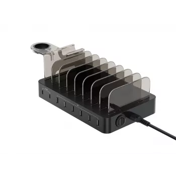 Conceptronic OZUL 8 prievadų 75W USB PD įkrovimo stotelė, vidaus, AC, 12 V, juoda