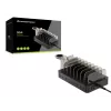 Conceptronic OZUL 8 prievadų 75W USB PD įkrovimo stotelė, vidaus, AC, 12 V, juoda