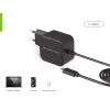 Conceptronic OZUL04BE 67W GaN USB PD įkroviklis su integruotu USB-C kabeliu