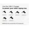 Conceptronic OZUL04BE 67W GaN USB PD įkroviklis su integruotu USB-C kabeliu