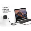 Conceptronic OZUL04BE 67W GaN USB PD įkroviklis su integruotu USB-C kabeliu
