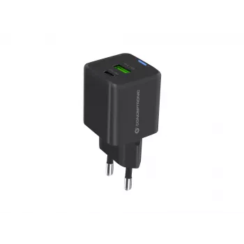Conceptronic 2 prievadų 20W GaN USB PD įkroviklis, USB-C x 1, USB-A x 1, QC 3.0, PPS