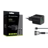 Conceptronic 2 prievadų 33W GaN USB PD įkroviklis su 3-in-1 įkrovimo kabeliu, USB-C x 1, USB-A x 1, QC 3.0, PPS