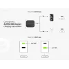 Conceptronic 2 prievadų 33W GaN USB PD įkroviklis su 3-in-1 įkrovimo kabeliu, USB-C x 1, USB-A x 1, QC 3.0, PPS