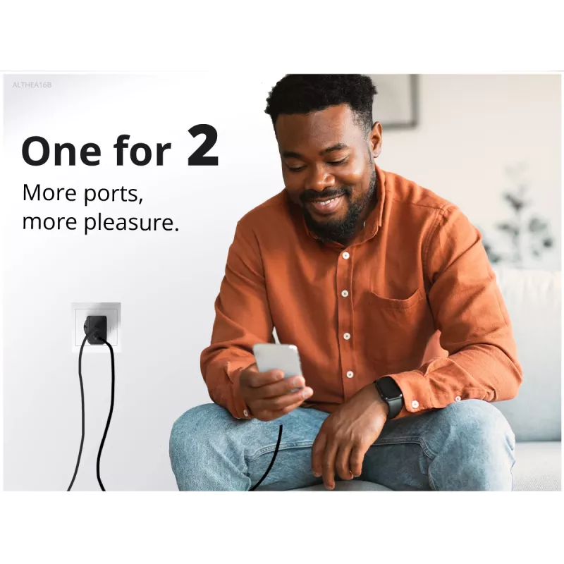 Conceptronic 2 prievadų 33W GaN USB PD įkroviklis su 3-in-1 įkrovimo kabeliu, USB-C x 1, USB-A x 1, QC 3.0, PPS