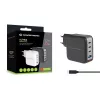 Conceptronic 4 prievadų 100W GaN USB PD įkroviklis su USB-C įkrovimo laidu, USB-C x 3, USB-A x 1, QC 3.0, PPS