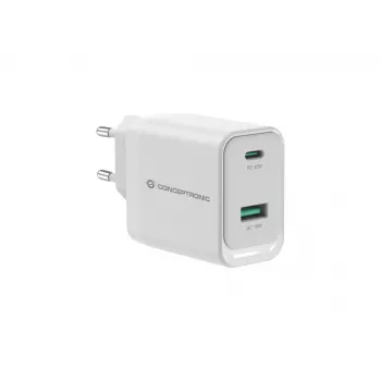 Conceptronic ALTHEA20W45 2 prievadų 45W GaN USB PD įkroviklis, USB-C x 1, USB-A x 1, QC 3.0, PPS, PD 3.0